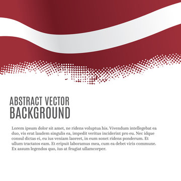 Vector background with flag of Latvia and copy space