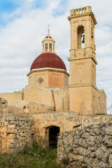 Fototapeta na wymiar The deserted village of Mtahleb in Malta