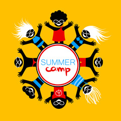 Fototapeta na wymiar summer_camp_template