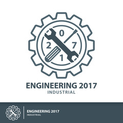 Engineering 2017 industrial symbol icon