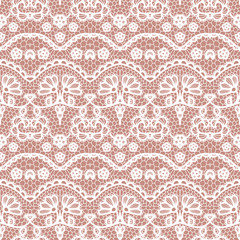 Lace seamless pattern with flowers