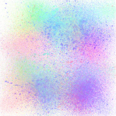 Colorful spray paint on white background