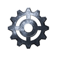 metal gear on isolated white background.