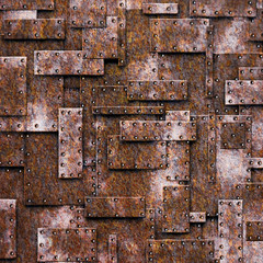 rusty fix wall. grunge metal background.