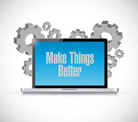 Make Things Better computer sign concept