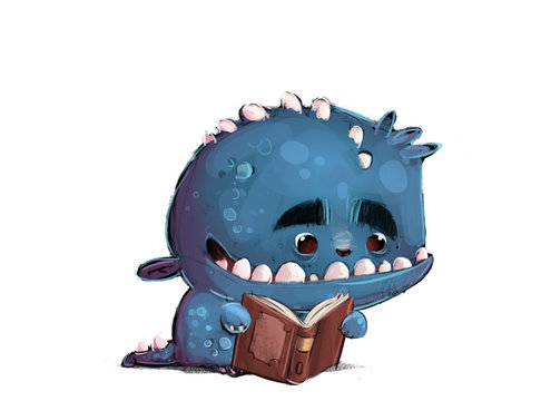 monstruo leyendo un libro