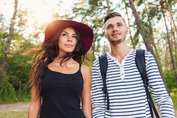 Cropped shot of an affectionate young couple during a hike. We in love with nature