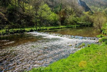 england derbyshire peak district national park valley of the river dove dovedale