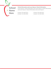 Apple Logo Professional School Letterhead Template