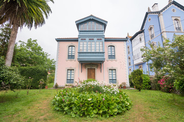typical asturian house, spain