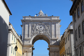 Fototapeta na wymiar Praca do Comercio in Lisbon