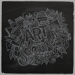 Art hand lettering and doodles elements.