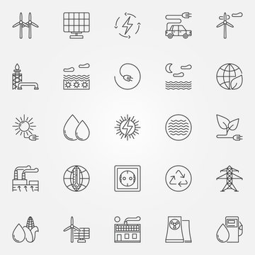 Alternative energy icons