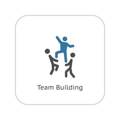 Team Building Concept Icon. Flat Design.
