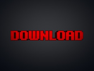 Download red metallic text in perspective 