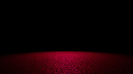 Obraz premium glitter in shades of pink and purple on a flat surface lit by a bright spotlight (3d illustration) 