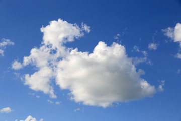 Naklejka na ściany i meble nice cloud in blue sky