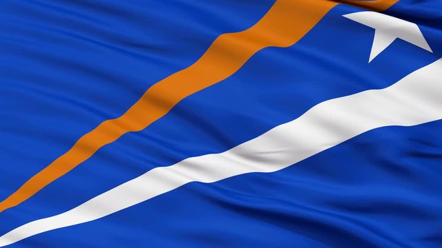 Enenkio Micronation Flag, Close Up Realistic 3D Animation, Seamless Loop - 10 Seconds Long