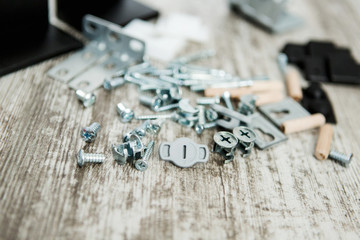 fasteners for kitchen unit, assembly