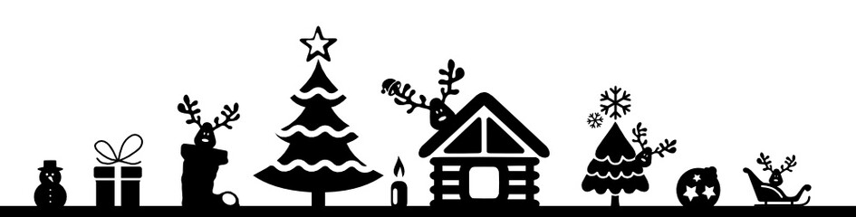 Weihnachten Silhouette Elche