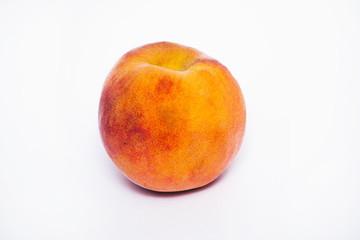 juicy peach on a white background
