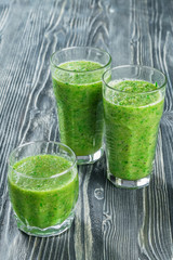 Fresh Green Smoothie from Fruit and Vegetables