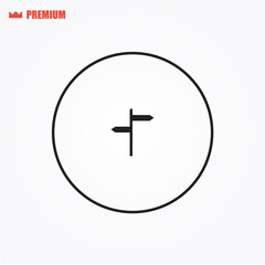 Signpost minimalist vector icon