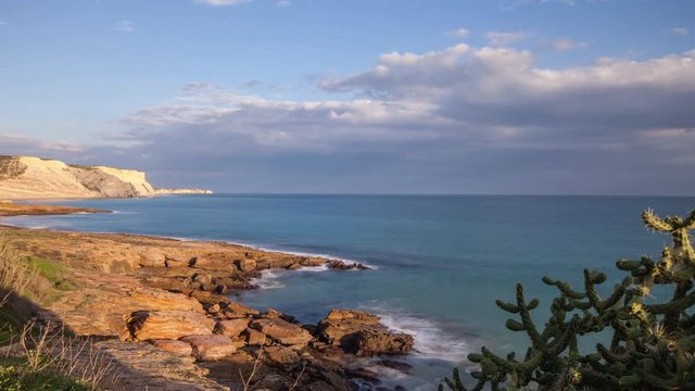 beautiful wild coastline around portugal algave