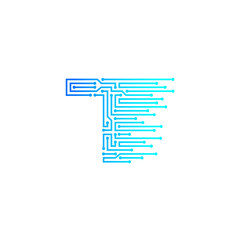 Letter T logo design template,technology,electronics,digital,logotype