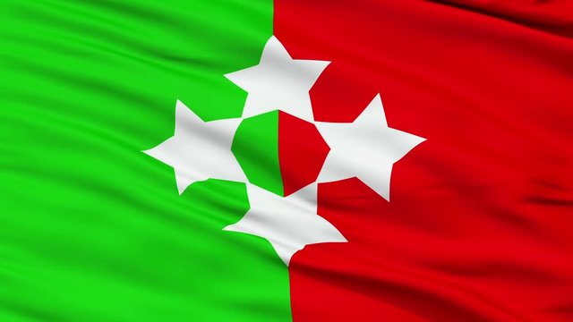 Republic of Talossa Micronation Flag, Close Up Realistic 3D Animation, Seamless Loop - 10 Seconds Long