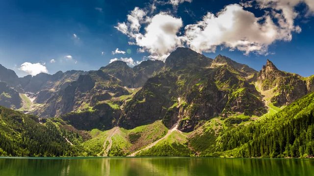 Famous Polish mountain lake in the Tatras, Poland