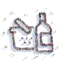 picnic people 3D rendering