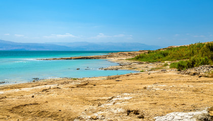 View of Dead Sea coastline