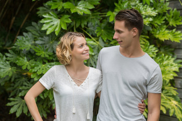 Obraz premium Portrait of young couple in love