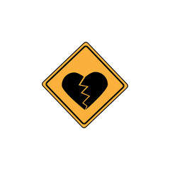 Yellow Sign - heart