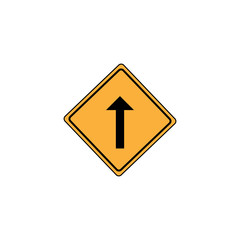 go straight traffic sign