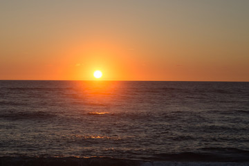 Fototapeta na wymiar Sea sunset, beautiful picture of beach