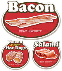 Meat product with bacon and salami