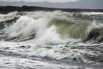 storm surge hits coast