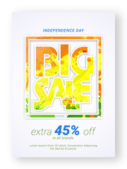 Independence Day Sale Poster, Banner or Flyer.