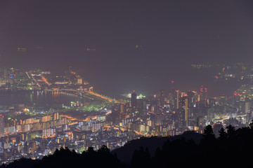 Naklejka premium 神戸の夜景 摩耶山掬星台からの眺め