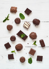 Different chocolate candies