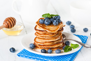 Pancakes with blueberries