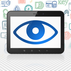 Security concept: Tablet Computer with Eye on display