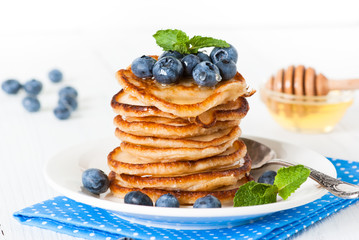 Pancakes with blueberries