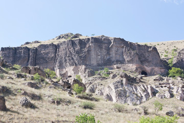 Vardzia cave city-monastery. Vardzia was excavated in the Erusheti Mountain in the 12th century and is one of the main attractions of Georgia