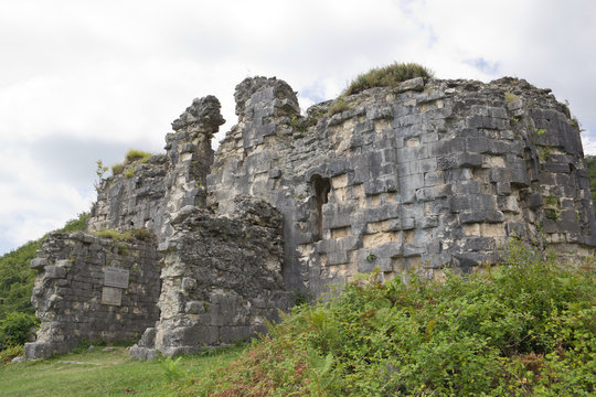 The ruins of the Bzyb temple built in the IX-X century in Abkhazia