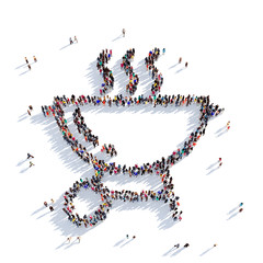 barbecue grill people 3D rendering