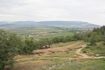 Fototapeta na wymiar View of the valley in the vicinity of Sevastopol, Crimea.The slope of Sapun mountain