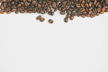 Coffee beans frame. Coffea arabica